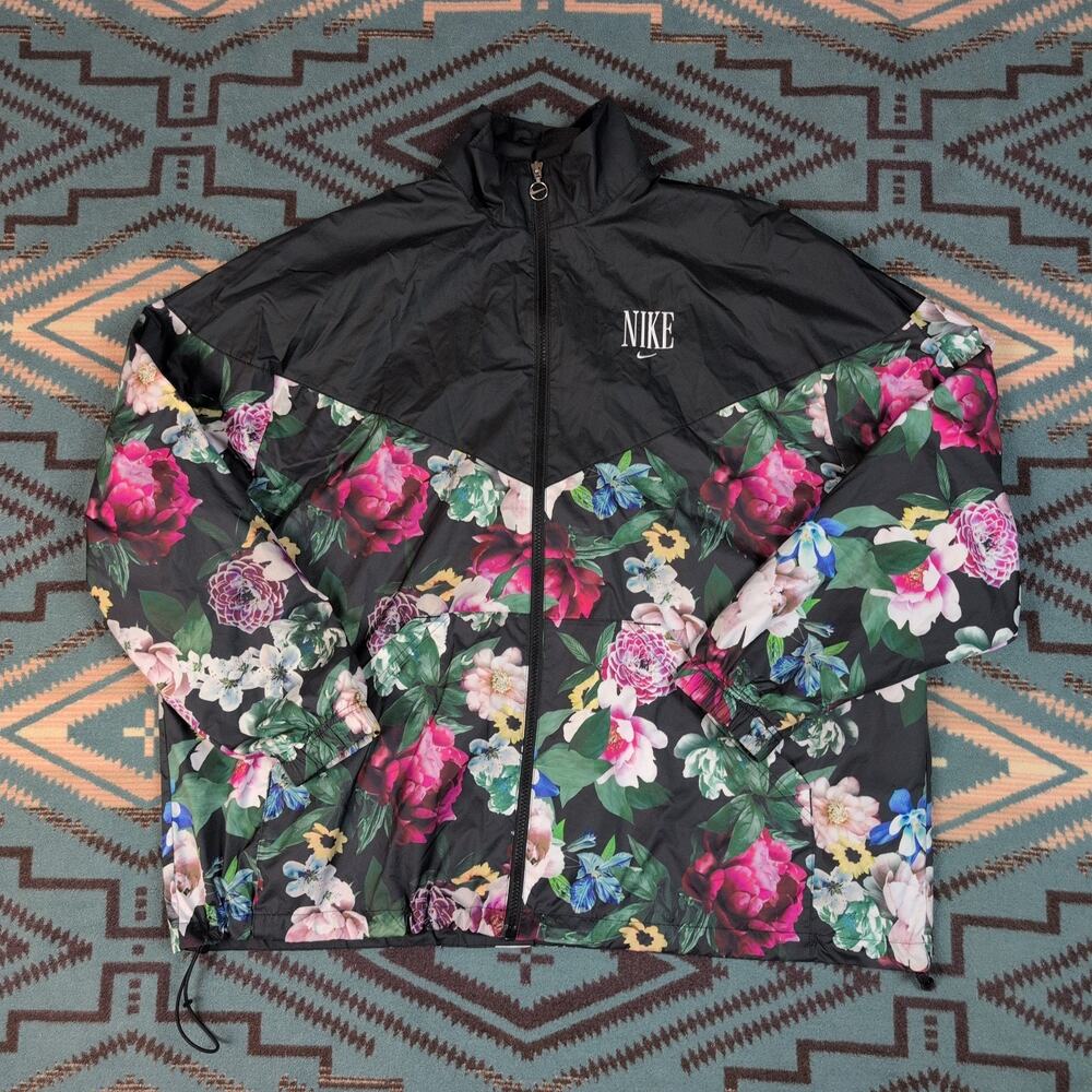 Nike women’s SPORTSWEAR FEMME FLORAL PRINT JACKET Oversized XL